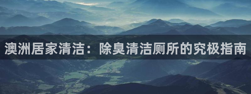 尊龙凯时网站是什么地方人开的：澳洲居家清洁：除臭清洁厕所