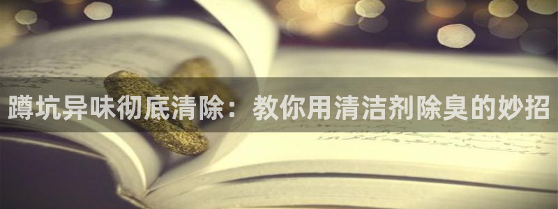 ag旗舰平台尊龙代言：蹲坑异味彻底清除：教你用清洁剂除臭